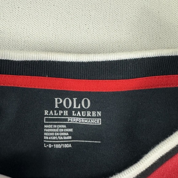 Polo Ralph Lauren Performance Gent's Fleece Sport Sweater Big Pony Red Men Large - Picture 8 of 8